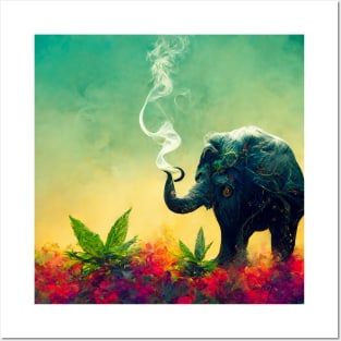 Pachyderm Power - with added weed Posters and Art